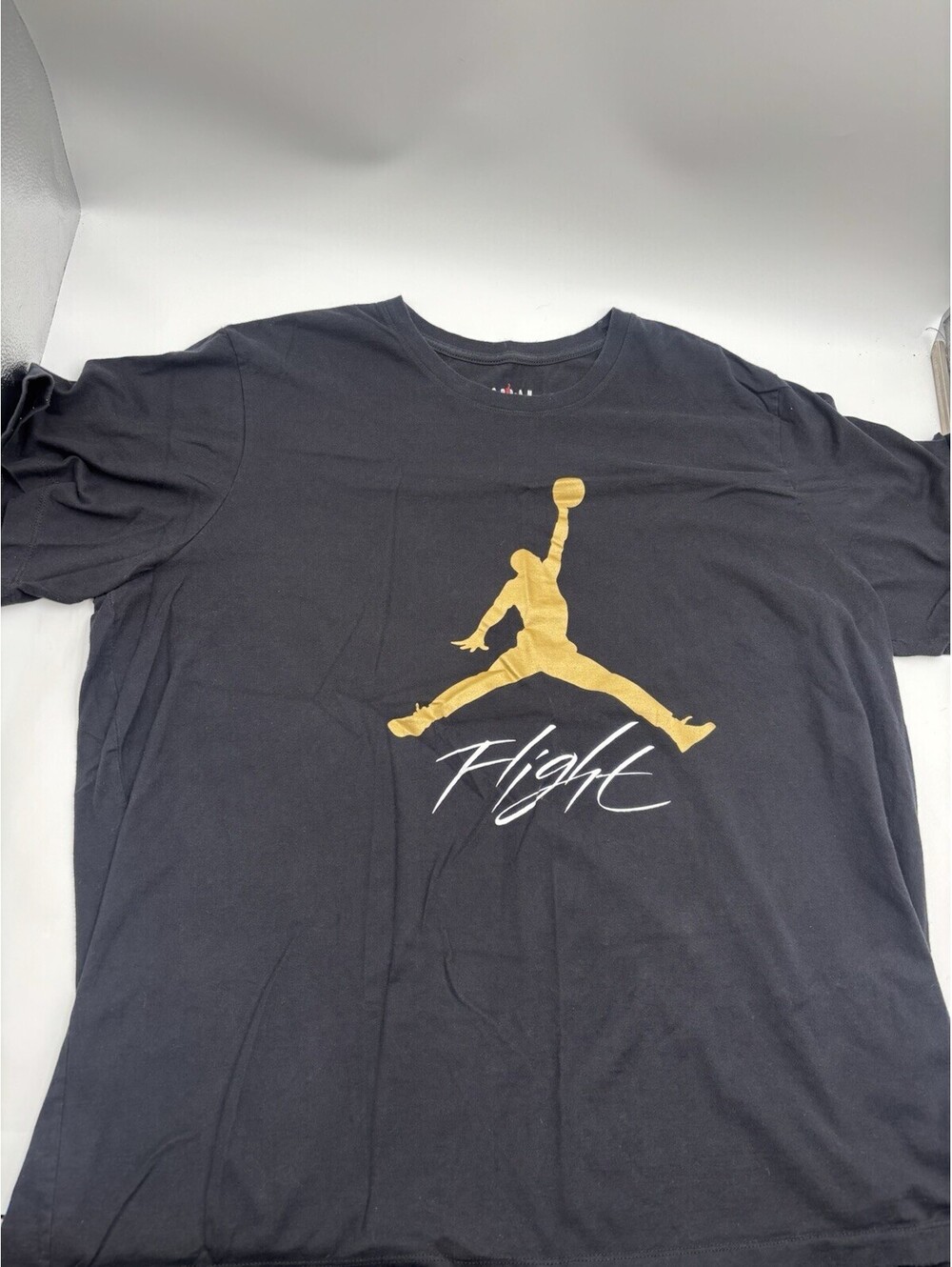 Jordan Black And Gold Flight Jump man Logo 3XL